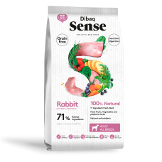 Сухой корм Dibaq Rabbit для взрослых и пожилых собак всех пород с чувствительным пищеварением, уход за суставами, снижение и контроль веса, кролик