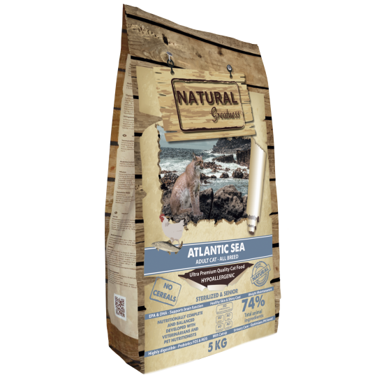 Natural Greatness Atlantic Sea лосось с курицей беззерновой (уход за кожей и шерстью)